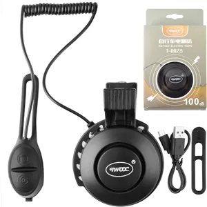 زنگ دوچرخه الکترونیکی - بوق مینی دوچرخه 130 دسی بل بلند، قابل شارژ USB، آلارم دوچرخه سواری برای دوچرخه کوهستانی/دوچرخه جاده/BMX/MTB