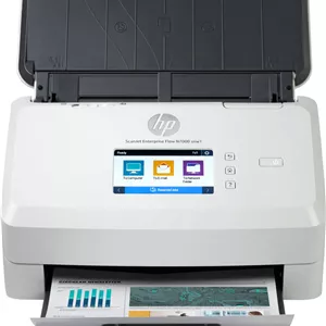اسکنر HP ScanJet Enterprise Flow N7000 snw1، اسکن تا 75 صفحه در دقیقه / 150 تصویر در دقیقه، صفحه لمسی رنگی 4.3 اینچی، شامل ADF 80 صفحه ای، اسکن دو طرفه یک مرحله ای، تغذیه کننده برگه، Wi-Fi / USB / Ethernet، سفید | 6FW10A