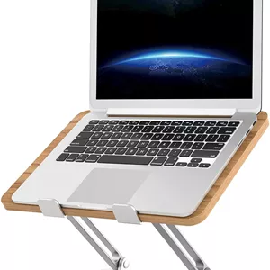 پایه تبلت و لپ‌تاپ تاشو رومیزی چوبی و فلزی UPERGO AP-2DM با قابلیت تنظیم 108 درجه - نقره‌ای