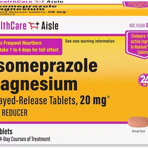 قرص های تاخیری رهش ازومپرازول منیزیم HealthCareAisle، 20 میلی گرم - 42 عدد - کاهش دهنده اسید، تسکین سوزش سر دل 
