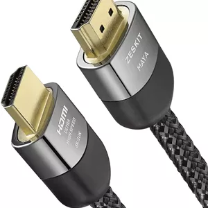کابل HDMI 2.1 8K زسکیت مایا 90 سانتی‌متری، 4K120Hz 48Gbps برای eARC ساندبار اترنت گیمینگ 144Hz، دارای گواهینامه سرعت فوق‌العاده بالا HDR VRR HDCP 2.2 2.3 سازگار با Dolby Vision Atmos Apple TV Xbox Series X PS5
