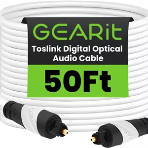 کابل اپتیکال صوتی GearIT مدل GI-TOSLINK-WH-50FT طول 15 متر