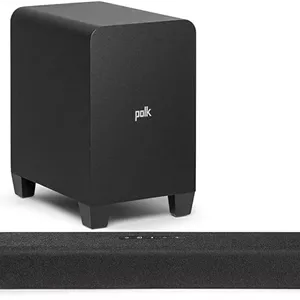 سیستم صوتی POLK Audio Signa S4 با ساب ووفر بی سیم، eARC، صدای فراگیر Dolby Atmos، بلوتوث، سیستم صوتی فوق باریک برای تلویزیون با ساب ووفر بی سیم، صدای فراگیر سه بعدی