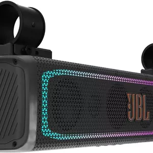 JBL RallyBar - ساندبار بلوتوثی یونیورسال 21 اینچی خودرو مناسب فضای باز با آمپلی‌فایر داخلی 150 واتی RMS، چراغ‌های LED، مقاوم در برابر آب و گرد و غبار IP66، مشکی