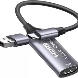 کارت کپچر ویدیو T Tersely، کارت کپچر 4K HDMI به USB C 2.0، ضبط کننده صدا و تصویر زنده و ضبط ویدیو 1080P HD 60fps برای بازی، استریم، تدریس، کنفرانس ویدیویی | Statco-TVC-1080p-USB3