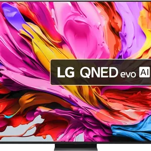 تلویزیون هوشمند 85 اینچی ال‌جی QNED91 MiniLED 4K، نرخ تازه‌سازی 144 هرتز، WebOS، ریموت جادویی هوش مصنوعی، مدل 85QNED91A6A، 2025، ابعاد 189x44.8x118 سانتی‌متر