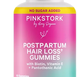 پاستیل ویتامین مو پینک استورک مدل Postpartum Hair Loss مقدار 60 عددی