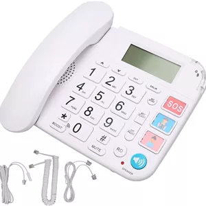 تلفن رومیزی سیم‌دار مدل Big Button صفحه نمایشگرردیف