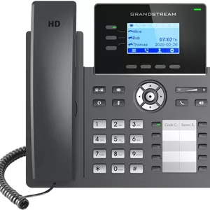 تلفن تحت شبکه گرنداستریم GRP2604 | 3 خط، 6 اکانت SIP | صفحه نمایش LCD 2.7 اینچی | اترنت گیگابیتی دو پورت