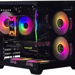 کامپیوتر گیمینگ دسکتاپ رایزن 5 5600X، RTX 5060، رم 16 گیگابایت DDR4، اس اس دی 1 ترابایت NVMe، ویندوز 11 پرو، کیس RGB، کامپیوتر گیمینگ با عملکرد بالا