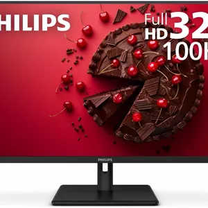 مانیتور بدون قاب 32 اینچی فیلیپس مدل 32E1N1100L، کیفیت FHD 1920x1080، پنل VA، Adaptive-Sync 100Hz، VESA، مشکی