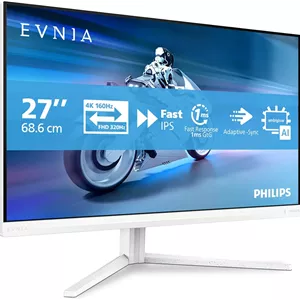 مانیتور گیمینگ 27 اینچی Philips Evnia 27M2N5901A - رزولوشن UHD، نرخ نوسازی 160 هرتز، زمان پاسخگویی 1 میلی‌ثانیه، سازگار با G-Sync، HDR400 (3840x2160, 160Hz, 2x HDMI 2.1, DisplayPort 1.4, USB-C (65 W Power Delivery), USB Hub) مشکی خاکستری