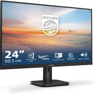 مانیتور 24 اینچی فیلیپس 24E1N1200A - فول اچ دی، 120 هرتز، Adaptive Sync، بلندگو (1920x1080, D-Sub, HDMI 1.4, 1x DP 1.2) مشکی
