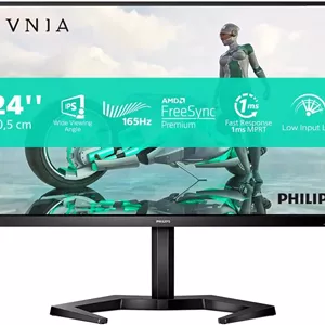 مانیتور گیمینگ 24 اینچی فیلیپس Evnia 24M1N3200ZS، FHD، 165 هرتز، IPS، 1 میلی‌ثانیه، AMD FreeSync، تاخیر ورودی کم، Smart Image، Smart Contrast (1920 x 1080، 250 cd/m²، HDMI x 2 DisplayPort)