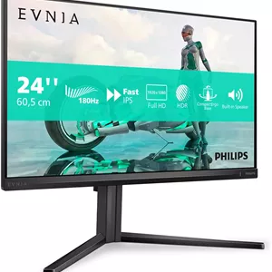مانیتور گیمینگ 24 اینچی فیلیپس مدل 24M2N3200AM - Full HD، نرخ نوسازی 180 هرتز، زمان پاسخگویی 1 میلی‌ثانیه GtG، FreeSync Premium، سازگار با G-Sync (1920x1080، 2x HDMI، DisplayPort) مشکی/خاکستری