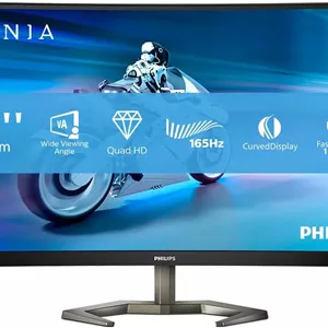 مانیتور خمیده 27 اینچی فیلیپس گیمینگ مدل 27M1C5500Vl، VA، 165 هرتز، 1 میلی‌ثانیه، Smart Image HDR، Low Input Lag، Titl، Vesa 100 (2560 X 1440 @ 165Hz, 250 Cd/M² Hdmi 2.0 / Dp 1.4)