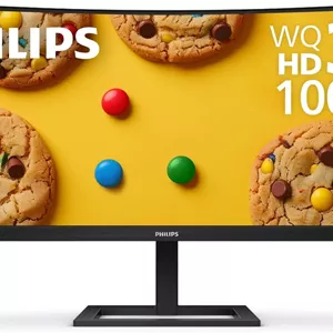 مانیتور خمیده بدون حاشیه التراواید 34 اینچی فیلیپس مدل 346E2CUAE، کیفیت QHD 3440x1440، نرخ نوسازی 100 هرتز، پوشش 121% sRGB، زمان پاسخگویی 1 میلی‌ثانیه MPRT، شارژ USB-C، قابلیت MultiView PIP/PBP، قابلیت تنظیم ارتفاع، مشکی