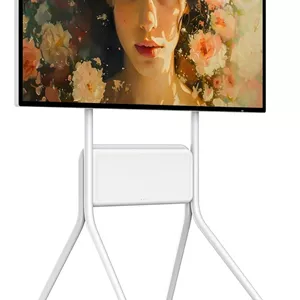 صفحه نمایش لمسی قابل حمل 55 اینچی 4K، میکروفون و دوربین داخلی، تخته سفید تعاملی موبایل، چرخش 90 درجه، اندروید 13، برنامه های نامحدود، برد هوشمند برای خانه، دفتر و کلاس