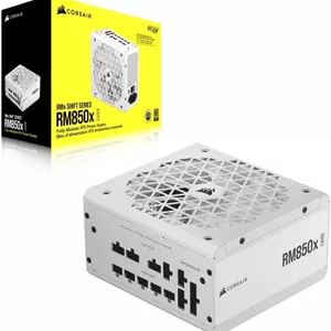 منبع تغذیه کامپیوتر کورسیر مدل RM850x Shift توان 850 وات سفید