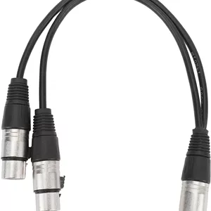 کابل تبدیل XLR نر به دو XLR ماده Annadue، کابل محافظ دار OFC با گیج 22 AWG برای میکسر، آمپلی فایر، بلندگو، استودیو، KTV، سینمای خانگی، یکپارچگی سیگنال، محافظت با چگالی بالا