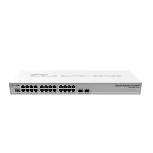سوئیچ میکروتیک CRS326-24G-2S-plus-RM، دارای 24 پورت گیگابیتی و 2 پورت SFP ، با قابلیت بوت دوگانه