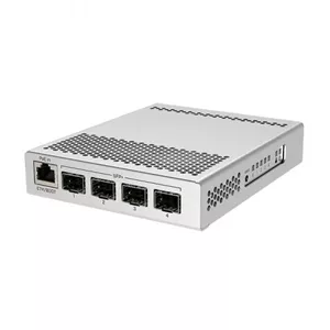 سوییچ میکروتیک CRS305-1G-4S-plus-IN، ۱ پورت گیگابیتی اترنت، ۴ پورت SFP  10Gbps / سایز کوچک / طراحی بدون فن