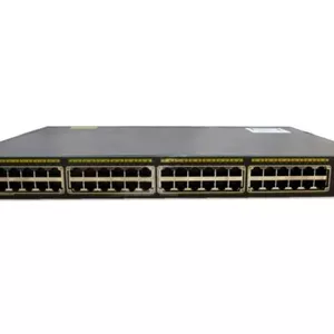 WS-C2960 48PST-L، سوئیچ سیسکو Catalyst 2960 Plus، دارای 48 پورت 10/100 PoE و 2 پورت 1000BT و 2 پورت SFP