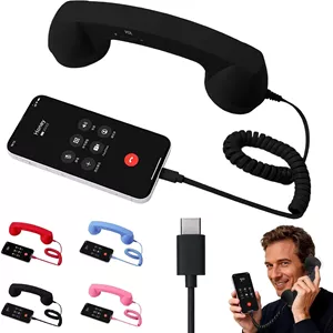 گوشی تلفن کلاسیک رومیزی با رابط Type-C و میکروفون حذف نویز