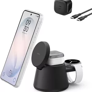 استیشن شارژ وایرلس ۳ کاره بلکین Qi2.2 با توان ۲۵ وات