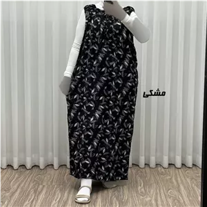 پیراهن ساحلی زنانه نخی آستین حلقه ای فری سایز مناسب تا سایز 52