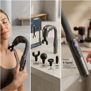 ماساژور تفنگی ضربه‌ای پورودو (Porodo) مدل U-Shaped Handle