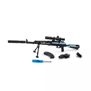 ماکت اسلحه کلاشینکف مشکی آبی سایز بزرگ