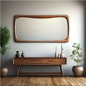 قاب آینه چوبی مدل نما