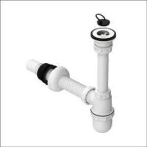 سیفون روشویی یک لگنه محک(با پیچ بلند)