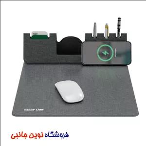 موس پد و وایرلس شارژ گرین لاین مدل GNMSPADWIRGY ا Green Lion Mouse Pad Wireless Charger (تک / عمده)