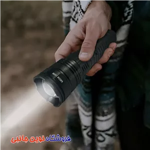 چراغ قوه گرین لاین 2000 لومن مدل GL-FL2 ا Green Lion GNHR2000LMBK Hyper Ray LED Torch (تک/عمده)