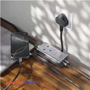 سیار برق دارای پورت شارژ گرین لاین مدل WC21 ا Green Lion GN67WADUKGY WC2167W GaN Premium AC Socket (تک / عمده)