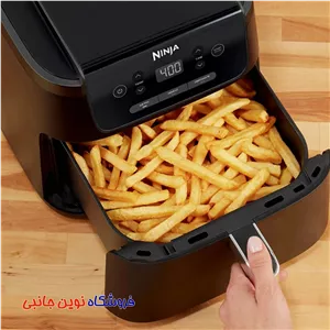 سرخ کن نینجا مدل AF140 بدون روغن ظرفیت 4.7 لیتر ا Ninja AF140 Yip oil-free fryer, capacity 4.7 liters (تک/عمده)
