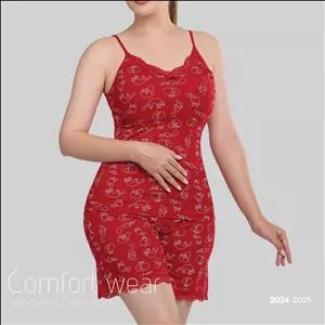 ست تاپ و شورتک زنانه مدل راحتی و خانگی طرح برفین.جنس نخ پنبه