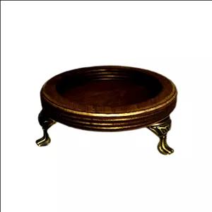 سرو پذیرایی چوبی کوچک طرح دایره پایه دار کد513