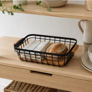 سبد نان چوبی یونیک مدل مستطیل کوچک کد UN-2909