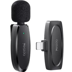 میکروفون یقه ایی بی سیم یسیدو مدل KR12 رابط lightning مناسب آیفون با حذف نویز