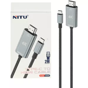 کابل تبدیل USB TYPE C به HDMI نیتو مدل NHI05 طول 2 متر با پشتیبانی از کیفیت 4K