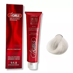 رنگ مو فورگرلز(4GIRLS) شماره SSA رنگ نقره ای کاملا روشن حجم 120میلی لیتر