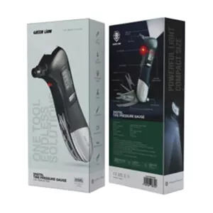 فشارسنج لاستیک دیجیتال گرین لاین مدل Tire Pressure چندکاره مشکی
