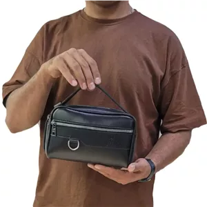 کیف دستی شوزبگ مشکی چرم