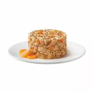 کنسرو تارتلت(میکس تکه های گوشت و سبزیجات) گربه گورمت گلد با طعم مرغ و سبزیجات 85 گرم