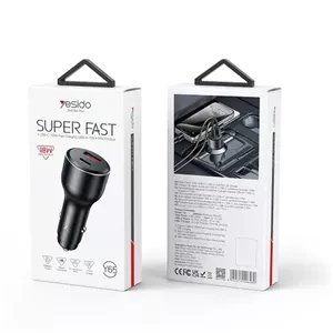 شارژر فندکی 118 وات یسیدو YESIDO Y65 SUPER FAST