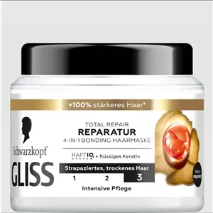 ماسک مو گلیس 4 در 1 مدل Total Repair ترمیم و احیا کننده مناسب موهای آسیب دیده و ضعیف خشک 400 میلی‌لیتر