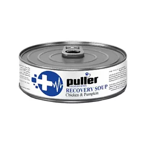 سوپ ریکاوری سگ و گربه پولر با طعم مرغ و کدو حلوایی Puller Recovery Soup وزن 140 گرم